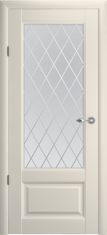 Дверь verda эрмитаж 1 до - мателюкс (рисунок ромб) белый