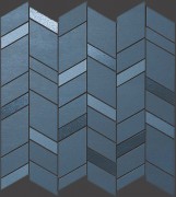 Blue Mosaico Chevron Wall 305x305 мм