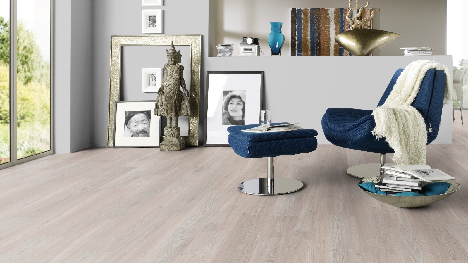 Ламинат Floorwood Deluxe Дуб беленый