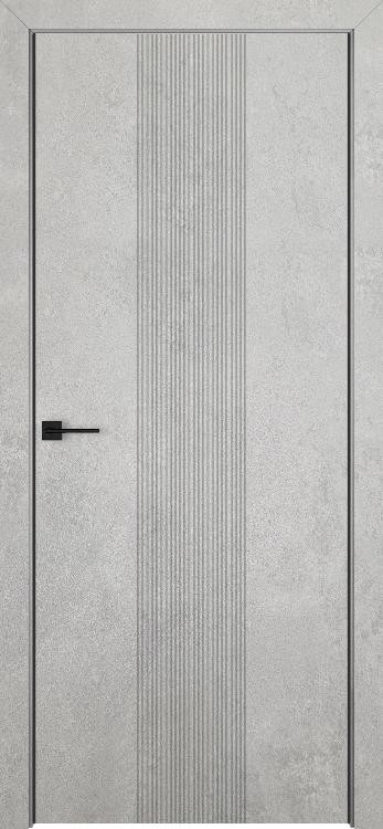 Дверь Line-2 бетон светлый al кромка с двух сторон