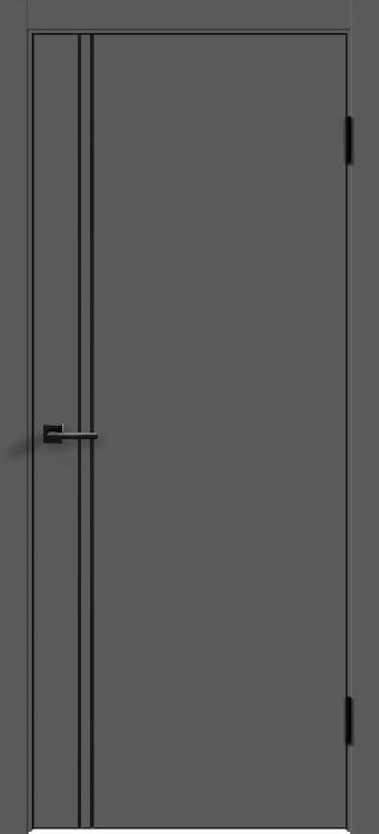 Дверь Альтекс 2 цвет графит ал кромка с 4 сторон замок с у mc85bl