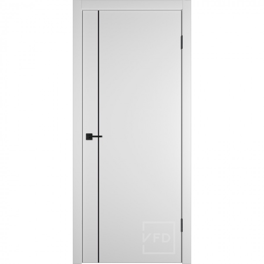 Дверь Basic 1v emalex ice abs black black mould зпзм1