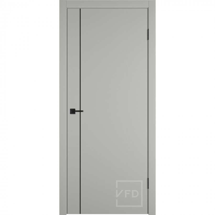 Дверь Basic 1v emalex taupe abs black black mould зпзм1