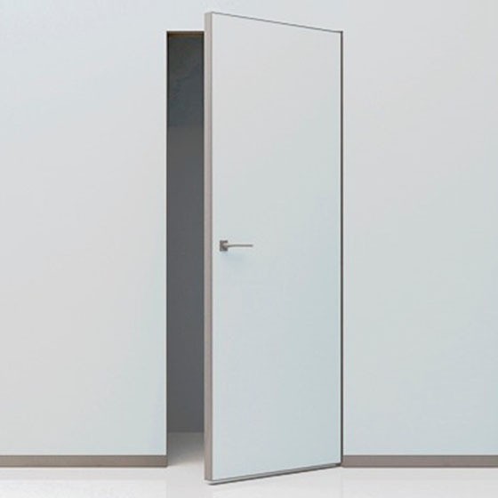 Дверь Дверное полотно invisible 40 мм глухое, кромка аl хром с 4х сторон под покраску l r открывание