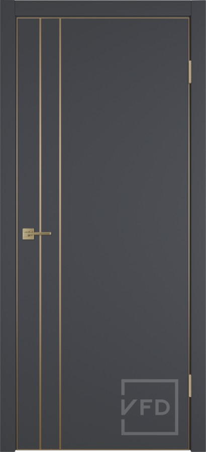 Дверь urban 2v с врезкой под петли agb emalex onyx gold edge