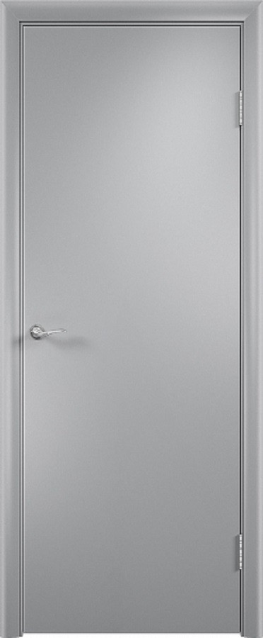 Дверь влагостойкая композитная дверь полотно глухое дпг с фрезеровкой под замок серый крем цвета