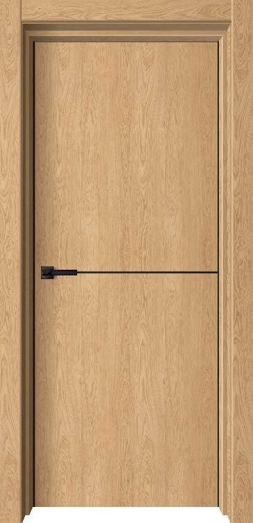 Дверь Лофт-1 ольха арт, алюминиевый молдинг одна полоса, al кромка с двух сторон