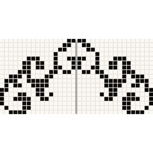 Керамическая Плитка Emil Ceramica Mosaico damasque lait/noir Керамическая Плитка Emil Ceramica Mosaico damasque lait/noir