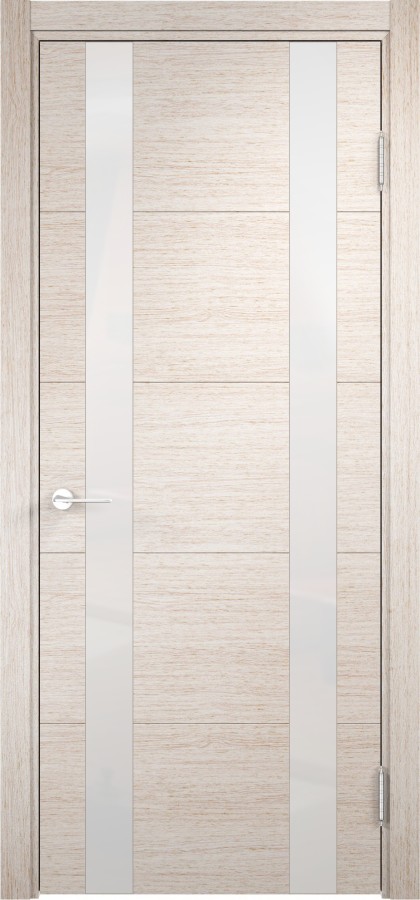 Дверь Турин 06 дуб бежевый вералинга со ст.белое