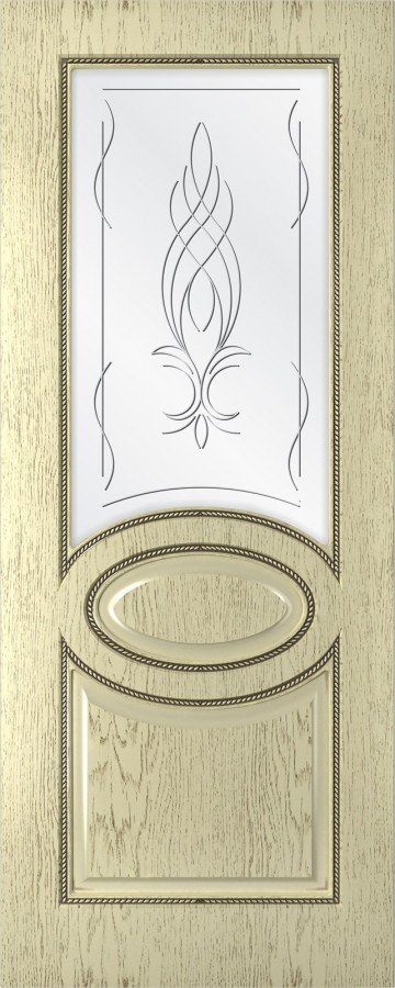 Дверь Модель №70 слоновая кость со стеклом