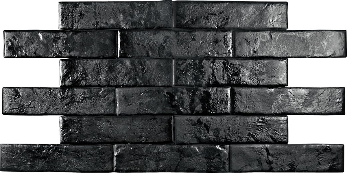 Керамическая Плитка Pamesa Brickwall negro 7x28 Керамическая Плитка Pamesa Brickwall negro 7x28