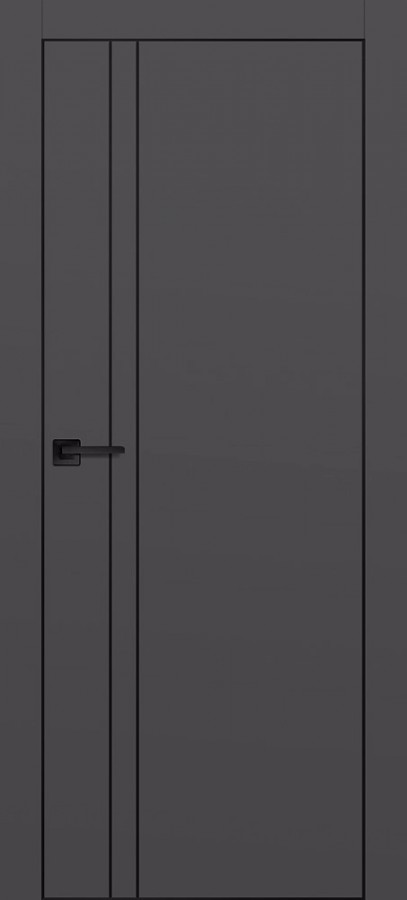 Дверь urban 2v с врезкой под петли agb emalex onyx black edge