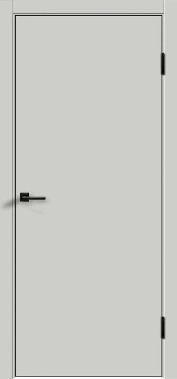 Дверь Влагостойкая композитная дверь дпг окрашенная цвет серый 7001 с фрезеровкой под замок кромка abs с 4-х сторон