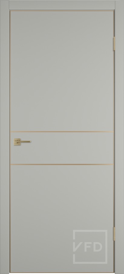 Дверь Urban 2h с врезкой под петли agb emalex taupe gold edge