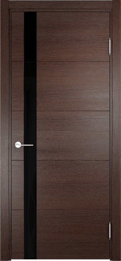 Дверь Турин 03 дуб графит вералинга со ст.черное