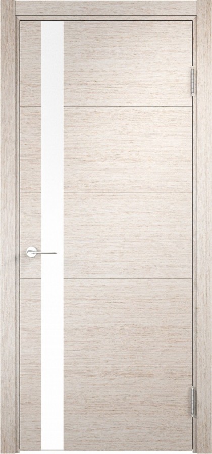 Дверь Турин 03 дуб бежевый вералинга со ст.белое